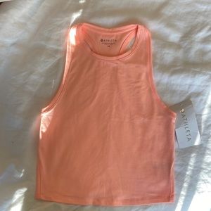 Athleta XS Shanti Coral Crop tank NWT